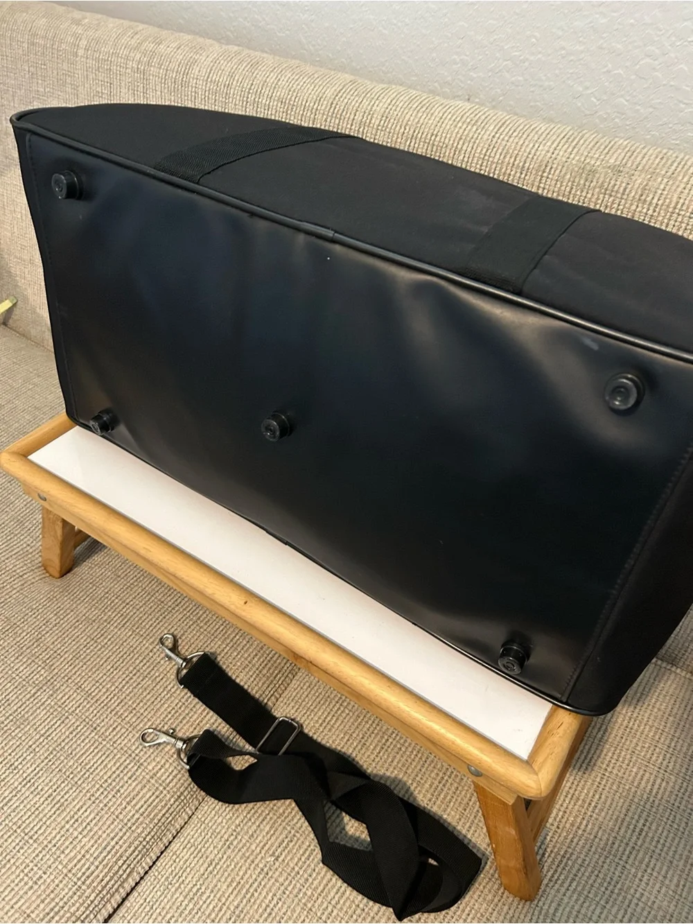 Calvin Klein Black Travel Duffel Bag with Shoulder Strap